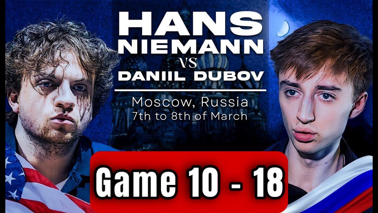 Hans Niemann vs Daniil Dubov | BLITZ Challenge | Game 10 - 18