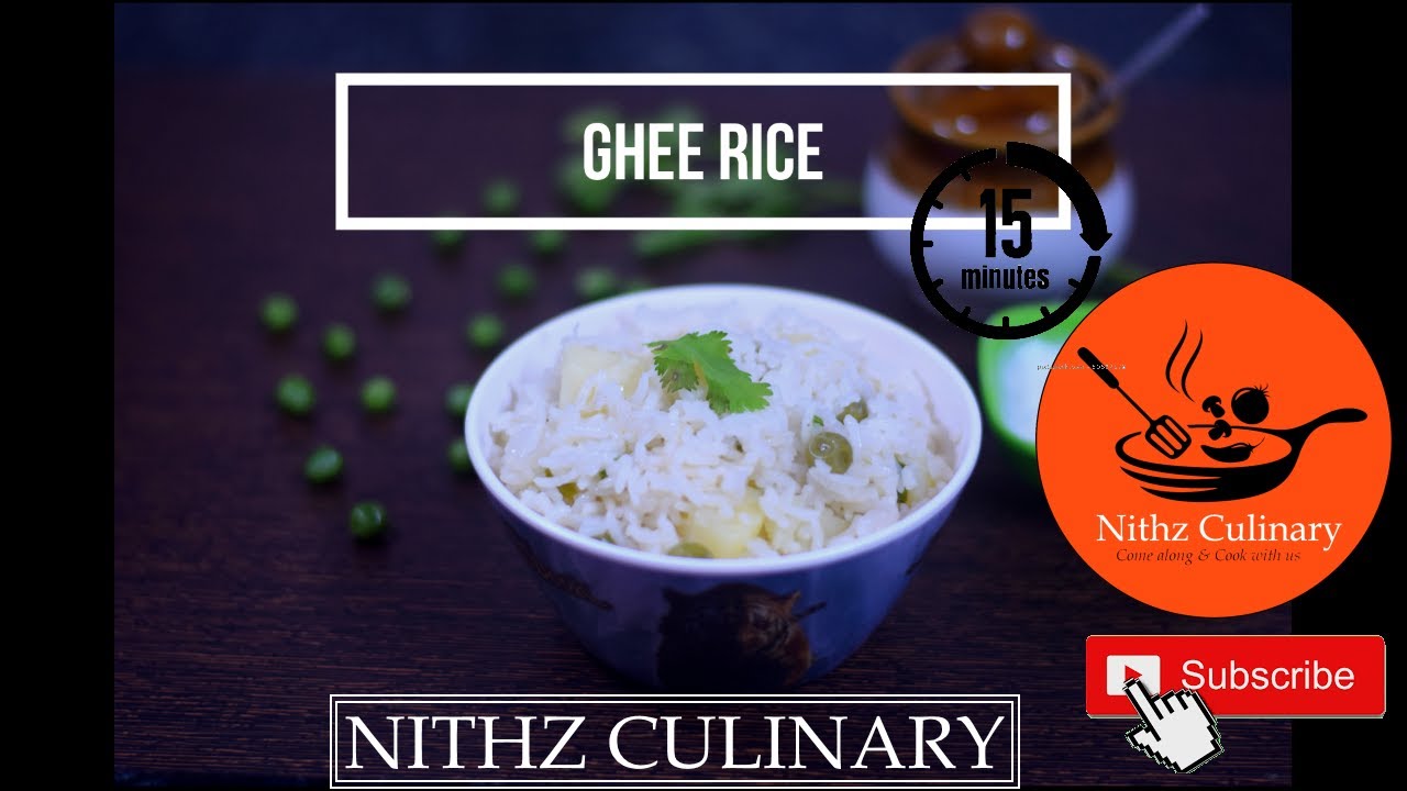 Quick Ghee Rice recipe Neychoru Rice recipe Pulao Recipes Lunch