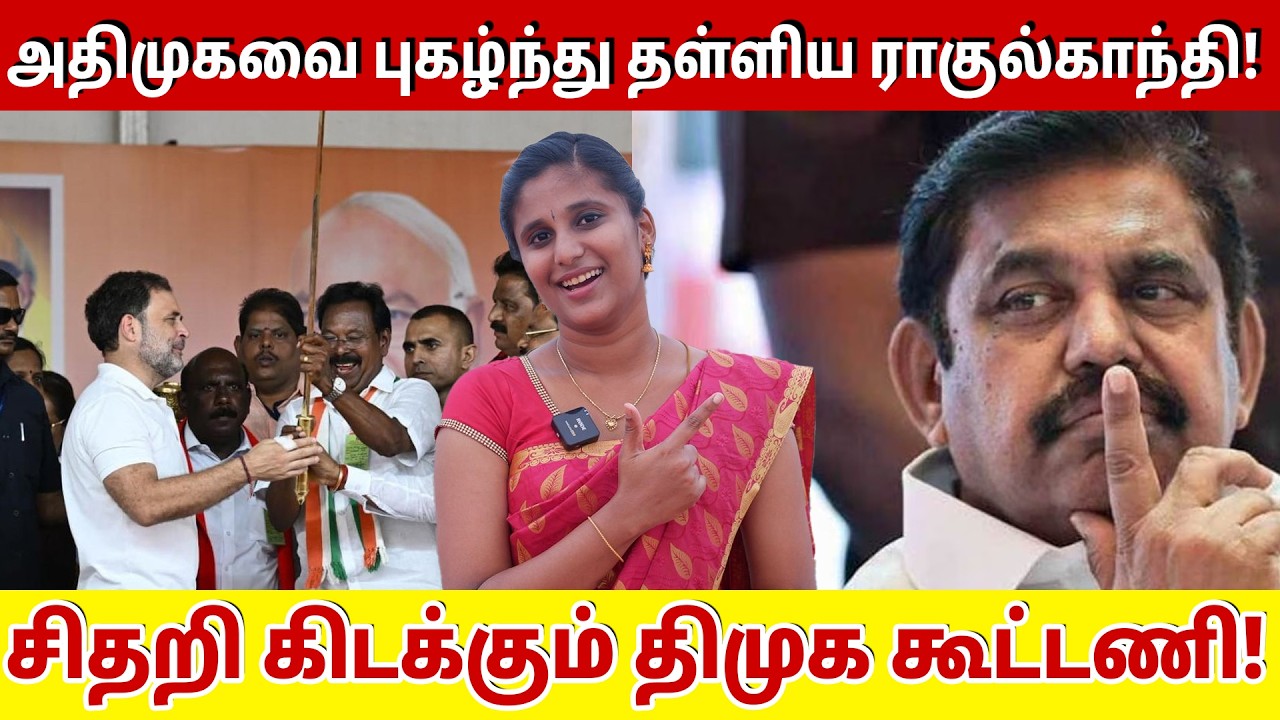 Rahil Godam அதிமுகவை புகழ்ந்து தள்ளிய ராகுல்காந்தி! சிதறி கிடக்கும் திமுக கூட்டணி ...