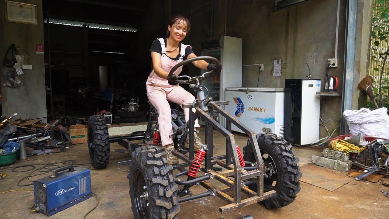 Repair, restore, manufacture 500kg super terrain vehicle, build training frame 3