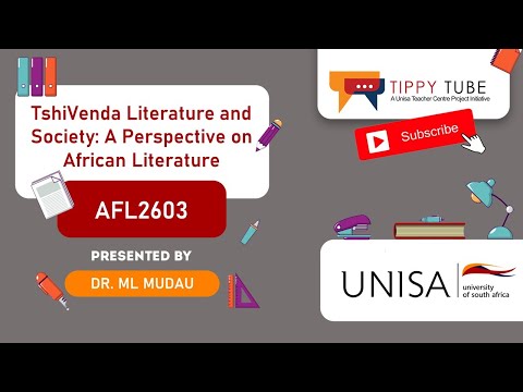 AFL2603 TshiVenda Literature and Society: A Perspective On African Literature - Mr M.L Mudau