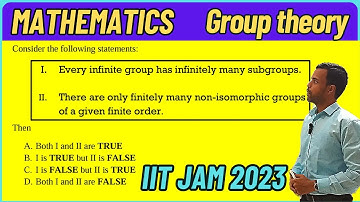 Group theory MCQ from IIT JAM Mathematics 2023 Exam