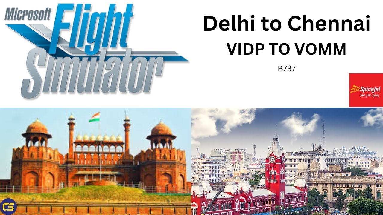Delhi to Chennai - B737 | MSFS | Flight simulator 