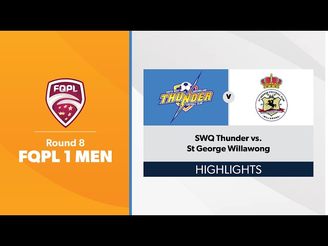 FQPL 1 Men Round 8 - SWQ Thunder vs. St George Willawong Highlights