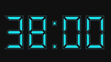 38 minute timer with alarm sound at the end. 38 minute countdown