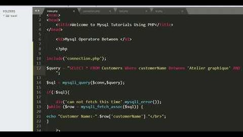 How to Use Between Operator In Mysql Using PHP