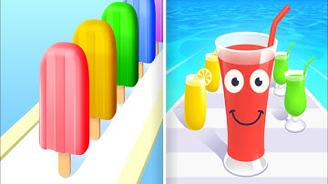 Popsicle Stack Vs Juice Run- All Level Gameplay - New Update - (Android/iOS)