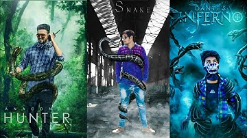 PicsArt Snake Manipulation Editing | Snake+Boy Rollout Photo Editing Tutorial | Cm Editing