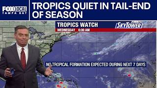 Tropics quiet in tail-end of season