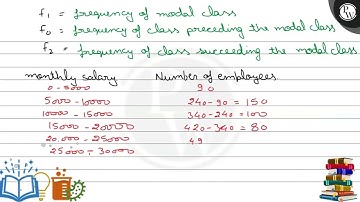 Calculate the mode from the following P data.  W \begin{tabular}{c|c} \hline Monthly salary (in ...