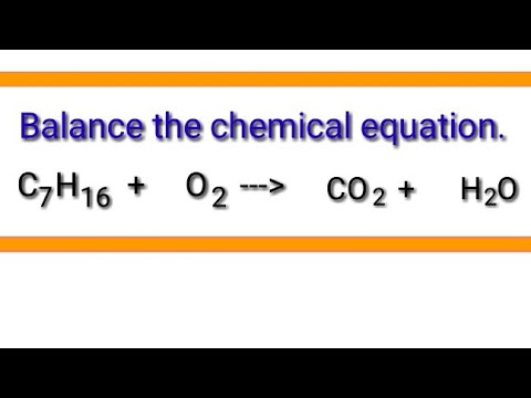 h2o co2 o2 heptane equation oxygen balance