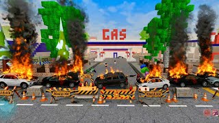 I Created a FIERY Roadblock and Everything Went Wrong 🔥🚗 screenshot 1