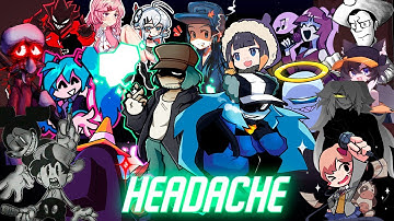 Headache but Different Characters Sing It  (FNF Headache but Everyone Sings It)