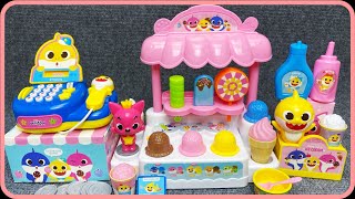 Baby Shark Ice-Cream Store Cash Register Satisfying with Unboxing Compilation Toys ASMR