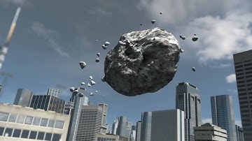 After effect elemet 3D VFX | asteroid falling on city by ds works