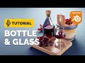 Blender glass  bottle tutorial  polygon runway
