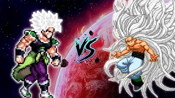 Broly DBS MUI V2 OP (New) VS Goku SSJ Infinity Ultra Instinct OP in #Jumpforce #Mugen