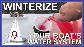 Winterize The Plumbing On Our Little Old Catamaran (Boat Work: Sailing 9 LIVES)