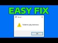 How To Fix Failed to Play Test Tone (Sound) Error in Windows