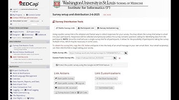 WashU REDCap - Survey Setup and Distribution