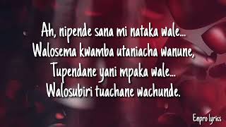 Marioo ft Alikiba - Love Song (Lyrics Video) Wananitaka mi siwataki nakutaka wewe tu.
