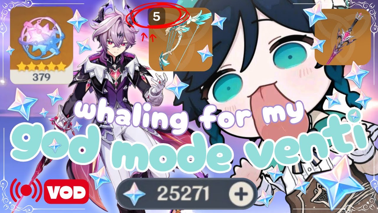 proof that i'm venti's favorite?? ➵° ♡ •  |  wishing for durin with c6 venti! | genshin pulls VOD