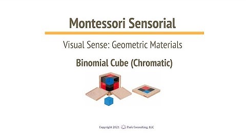 Montessori Sensorial 03-09 Binomial Cube (Chromatic) - A