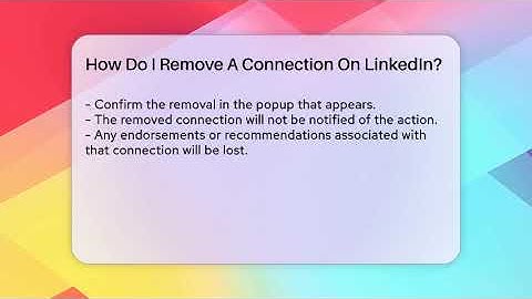 How Do I Remove A Connection On LinkedIn? - Everyday-Networking