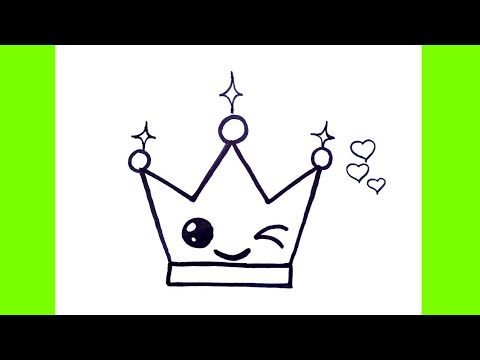 HOW TO DRAW A CUTE CROWN II EASY DRAW CUTE CROWN STEP BY STEP II - YouTube