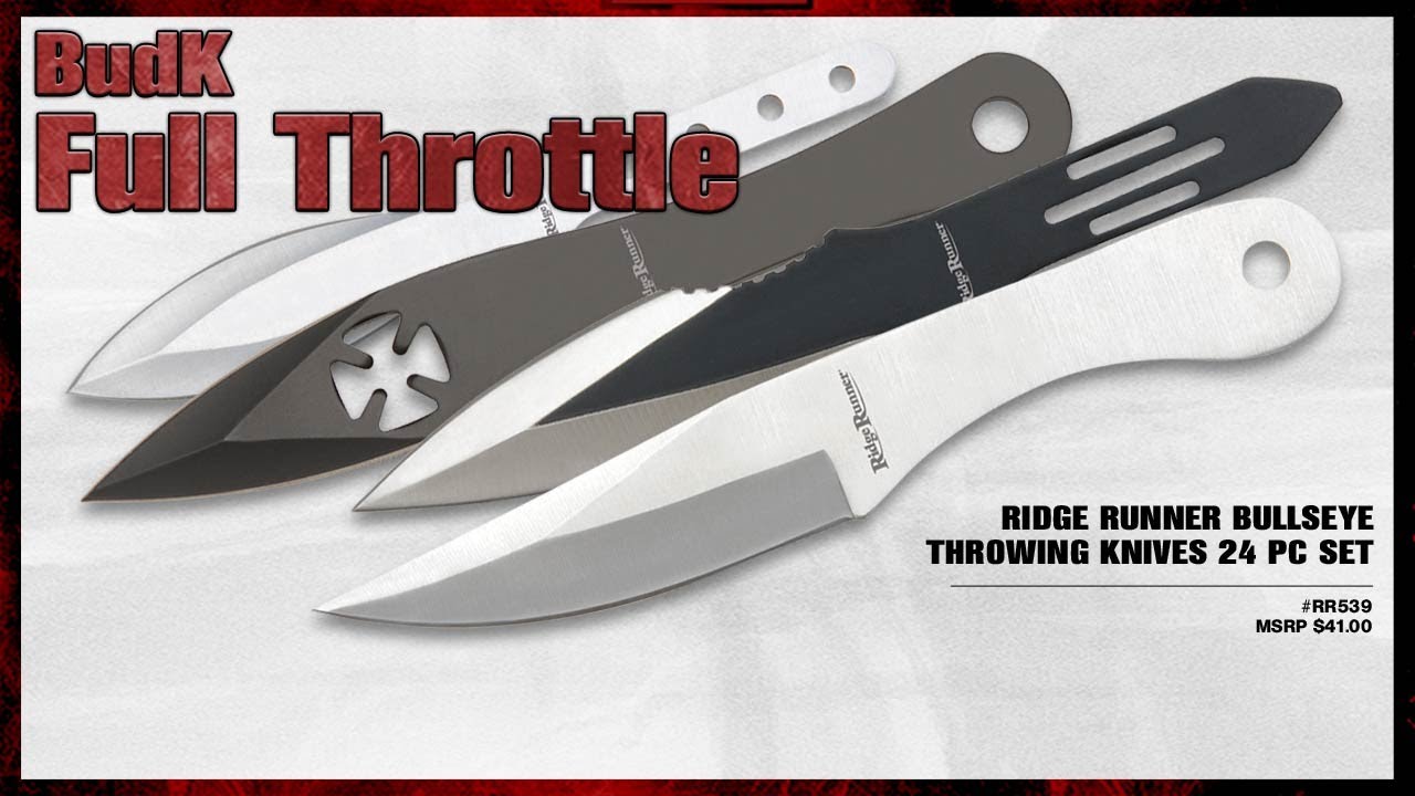 Ridge Runner Bullseye Throwing Knives 24 Pc Set YouTube