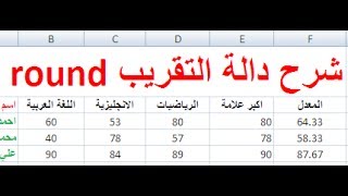 شرح "دالة التقريب ROUND" في اكسل وتحديد عدد المنازل العشرية screenshot 3