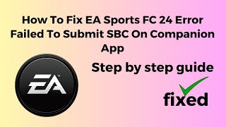 Avoid this seriously easy mistake in the FC 24 Companion App