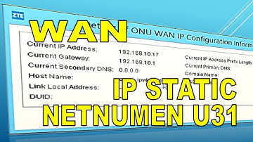 WAN IP STATIC OLT C320 ONU ZTE HUAWEI. NETNUMEN U31.