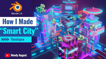 Cyberpunk "Smart City" | Blender | Timelapse