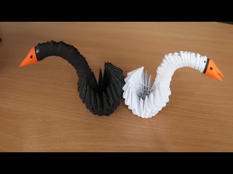 Video: Ako Si Vyrobiť Labuť V Modulárnom Origami