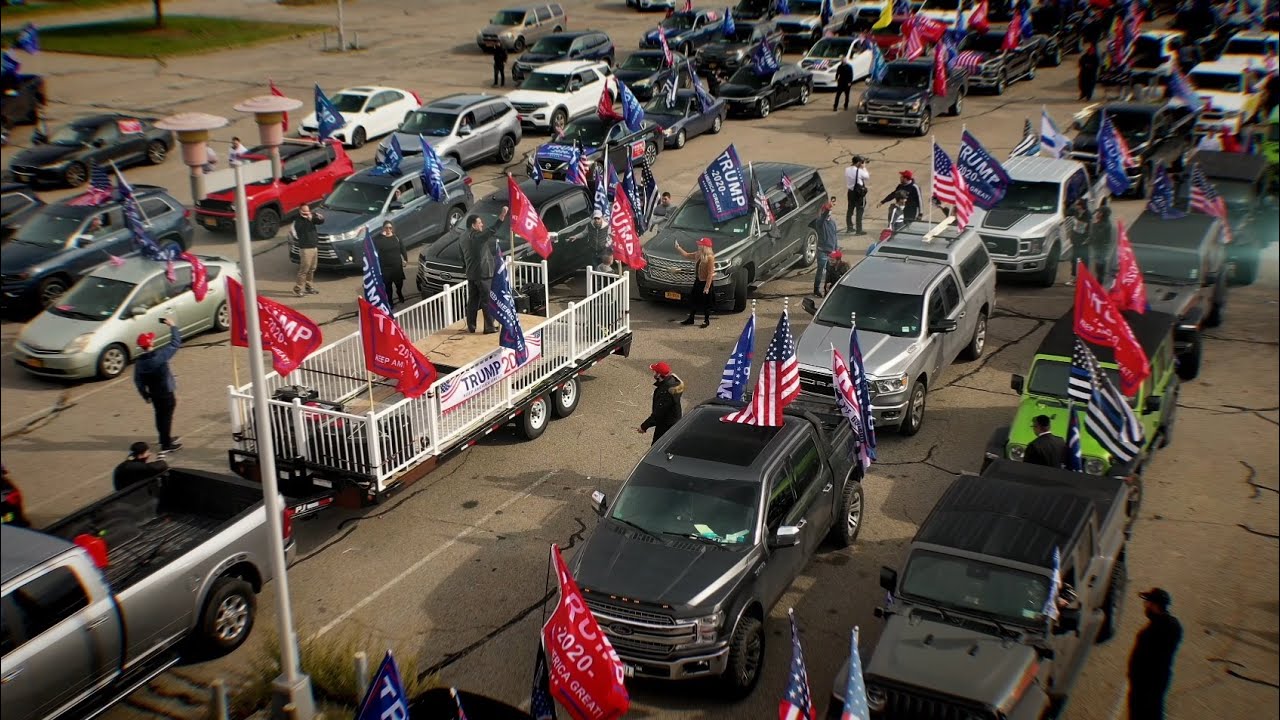Caravan of Cars in Rockland County Show Support for President Trump