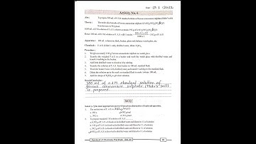 Activity- 6.  preparation of 100mL 0.1M standard solution......... sulphate||12th science practical😊