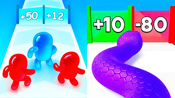 Join Blob Clash 3D VS Snake Run Race 🧬🐍 Max Level Gameplay Walkthrough Android iOS Update 9428