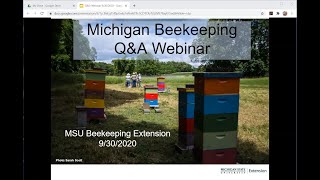 MSU Beekeeping Q & A September 2020 by Michigan State University Beekeeping 1,794 views 3 years ago 1 hour, 29 minutes