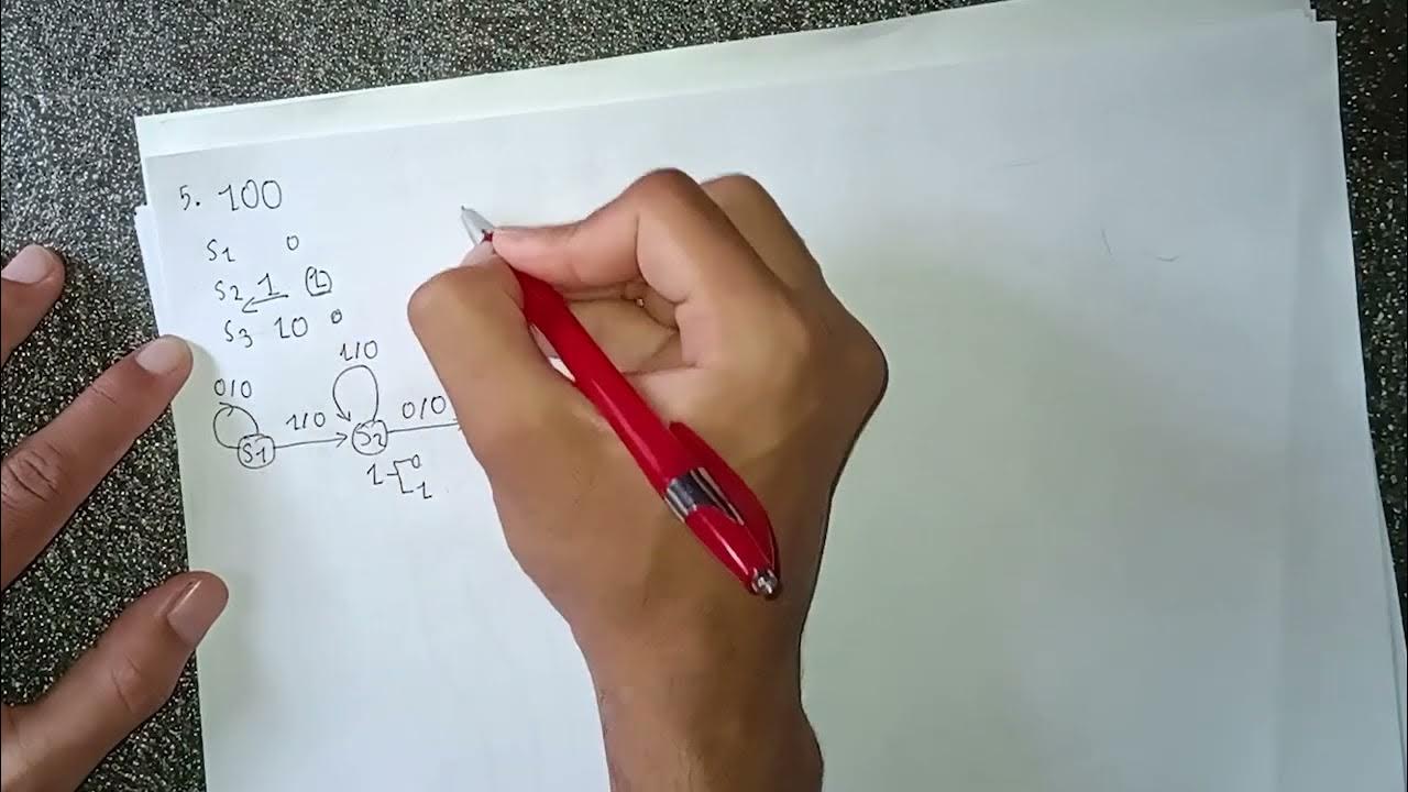 100 State Diagram + Sequence Detector Using Mealy Model - YouTube