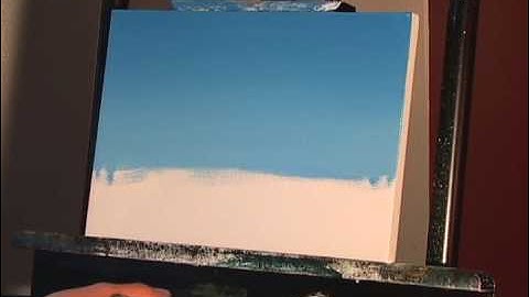 Blending a blue sky.  Follow up to Week 1 online painting lessons.  www.timgagnon.com