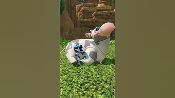 Astrobot Chills With Cow #ps5 #astrobot #ps5gameplay
