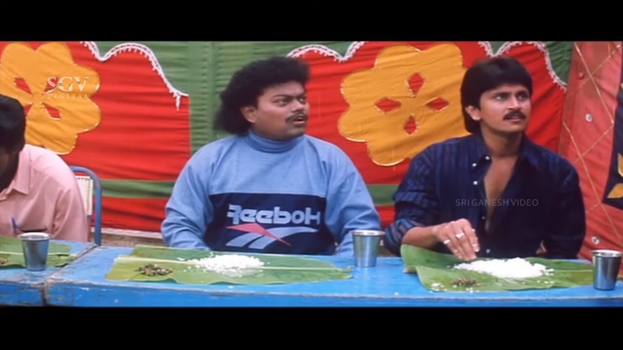 ತಿಥಿ ಊಟಕ್ಕೆ ಬಂದು ಗಂಡಿನ ಕಡೆಯವರು ಅಂತ Build Up ತಗೋತಿರುವ ಸಾಧು Comedy | Jee Boomba Kannada Movie Parts 02