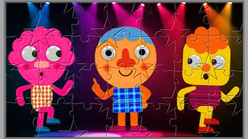 Noodle Says, "March in place" and "Freeze!" | Puzzle | Nursery Rhymes | Noodle & Pals