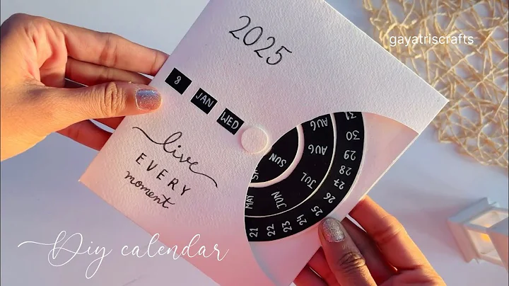 DIY Calendar 2025 | Handmade Calendar | Wheel Calendar Card | New Year Calendar Card