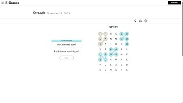 AI Solve New York Times  Daily Strands Puzzle #620 11/13/2025 (ASMR)