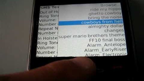 How to set up sounds for texts and emails in Blackberry 8330 Curve