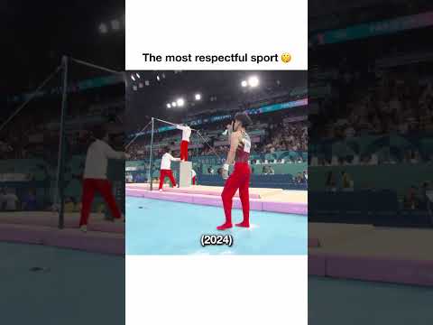 Gotta tell the audience to be quiet before the next competitor🤫 #gymnastics
