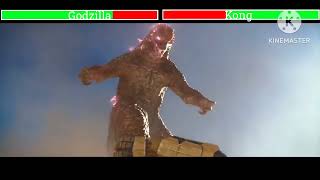 Godzilla vs Kong with healthbars Egypt Fight GxK: TNE