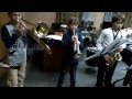 Тромбон, труба и саксофон.